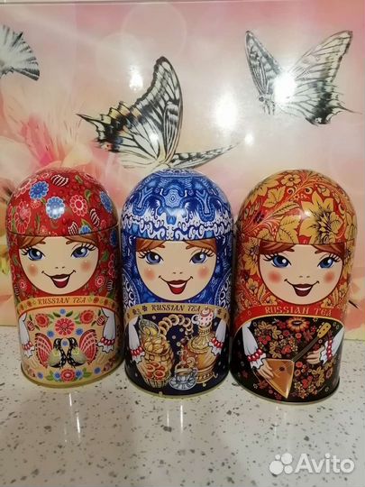 Жестяные баночки из под чая и печенья