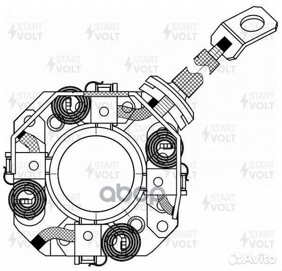 Узел щеточный стартера для а/м Chevrolet Captiv