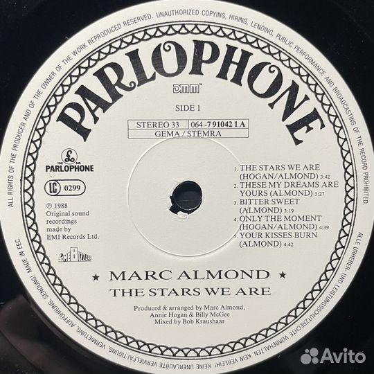 Marc Almond – The Stars We Are (Европа 1988г.)