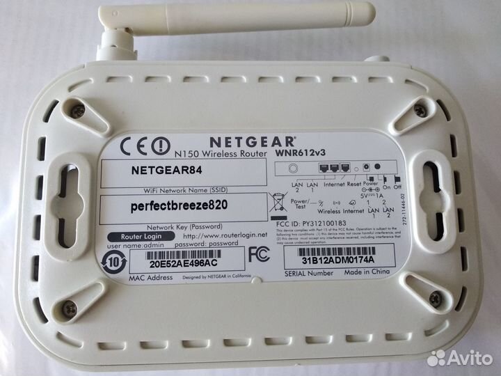 Wi-Fi роутер маршрутизатор netgear WNR612