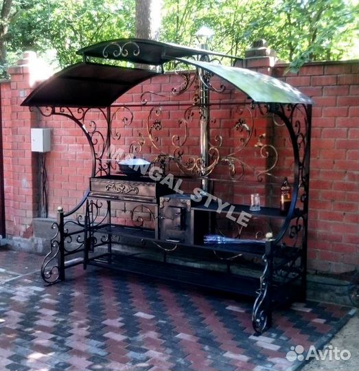 Мангал с крышей