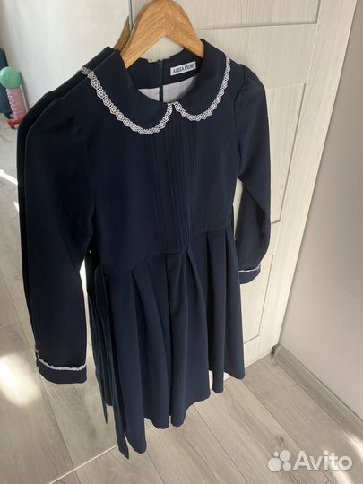 Платье школьное синее