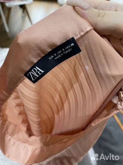 Юбка плиссе миди Zara