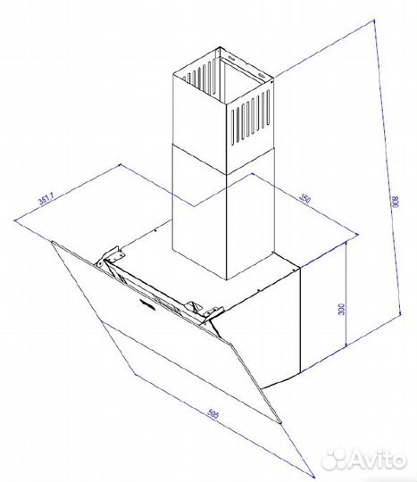 Наклонная вытяжка D 558 S