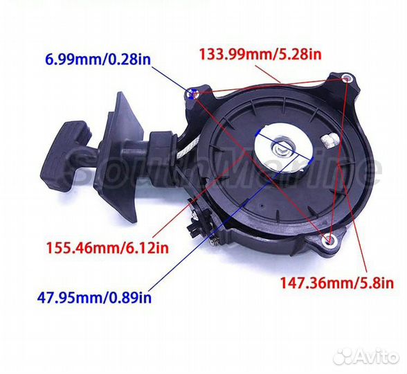 Стартер ручной Tohatsu Mercury 4 5 6