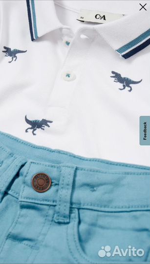 Комплект новый футболка и шорты c&a 98 140