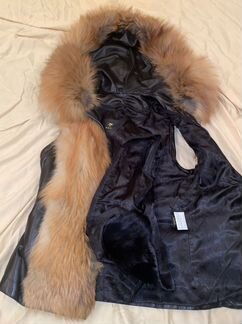 Утепленная кожаная куртка с мехом (5 в 1)