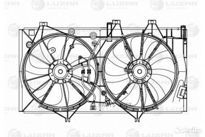 Luzar LFK1909 Э/вентиляторы охл. с кожухом (2 вент