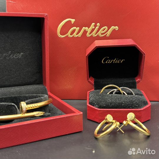 Cartier набор гвоздь браслет + серьги + кольцо