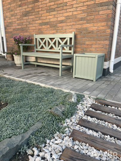 Кашпо вазон для растений из дерева уличное