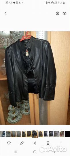 Кожаная куртка женская