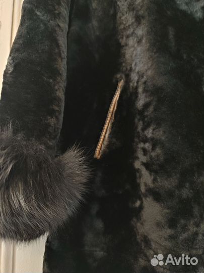 Шуба из песца и мутона