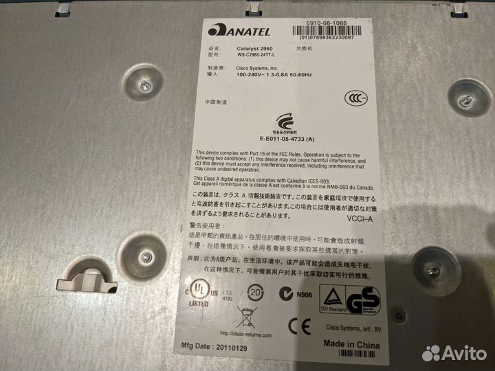 Коммутатор Cisco Catalyst 2960