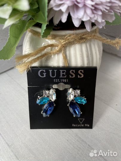 Серьги Guess с камнями оригинал