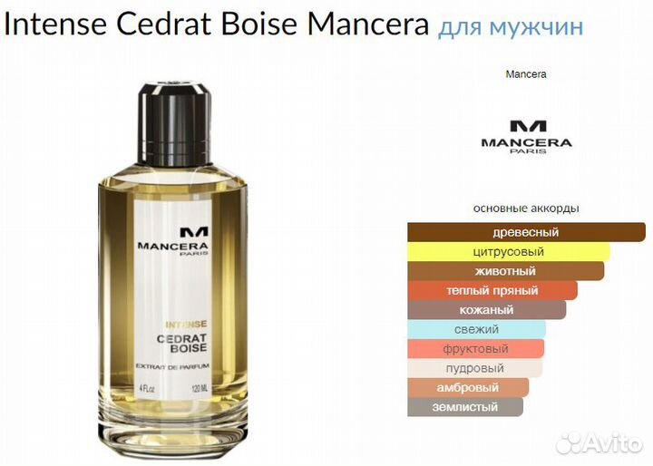 Mancera Cedrat Boise Intense отливант