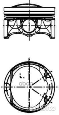 Поршень d82.5x1.2x1.2x2 +0.50mm Audi A3/A4/A5