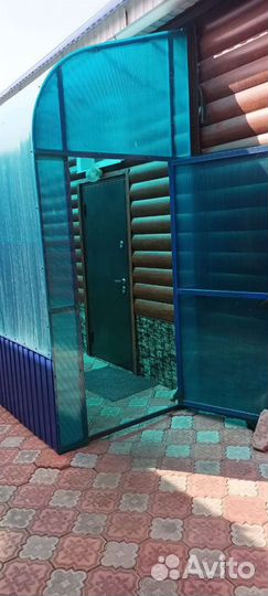 Навес из поликарбоната для частного дома бу