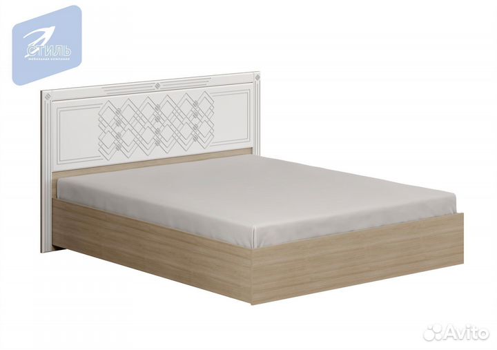 Амели Кровать мдф без ортопеда Дуб Сонома светлый