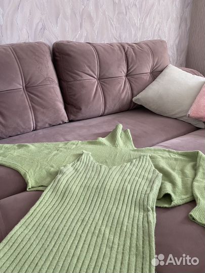 Костюм женский с платьем теплый ангорка