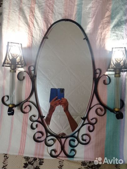 Зеркало с подсветкой большое бу