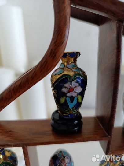 Клуазоне набор вазочки и яйца