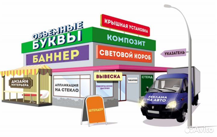 Типография, наружная реклама