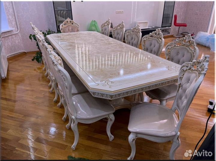 Стол обеденный овальный раздвижной