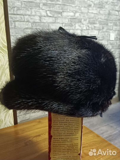 Шапка норковая женская черная