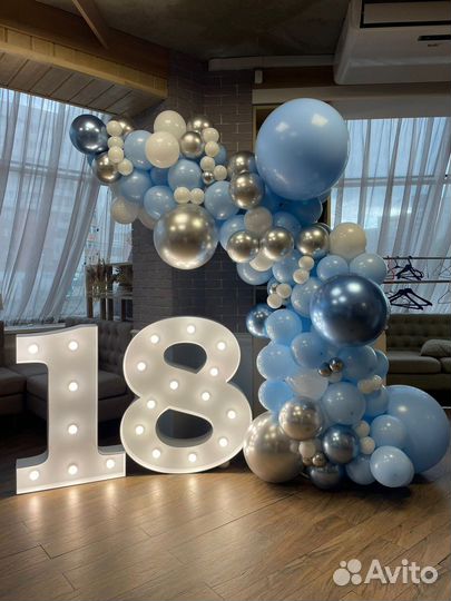 Объемная световая цифра, цифры и буквы