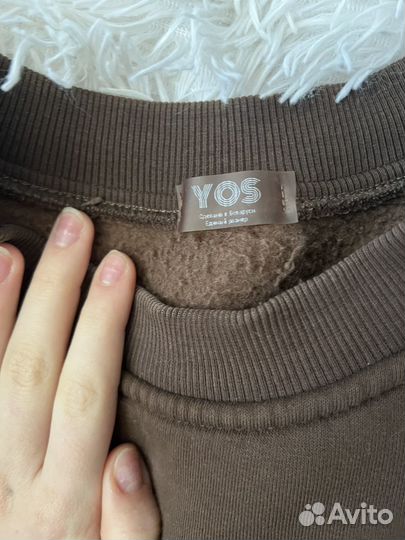 Свитшот yos теплый оверсайз