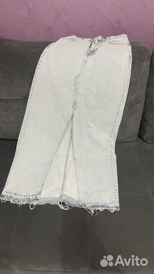 Джинсовая юбка длинная