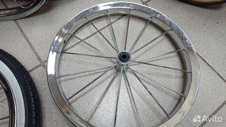 Колесо 14 дюймов для детской коляски хром