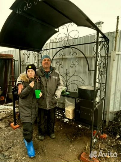 Мангал с печкой