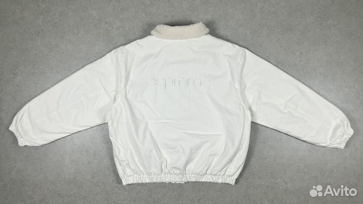 Джинсовый бомбер Supreme с мехом