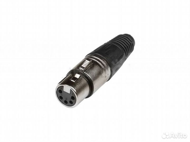 Разъем на кабель XLR female 5Р 5-пиновый