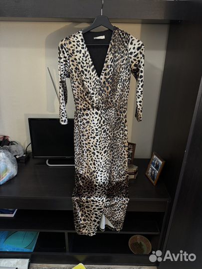 Платье леопардовое вечернее