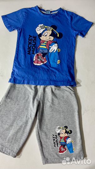 Костюм на мальчика 128 трикотаж бриджи и футболка