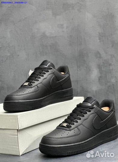 Кроссовки nike air force 1 black (Арт.80502)