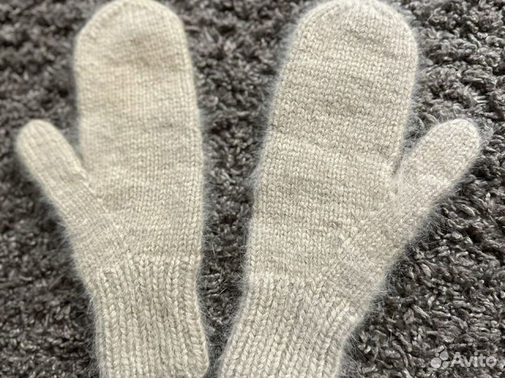 Комплект шапка и снуд из пуха норки, ручная работа