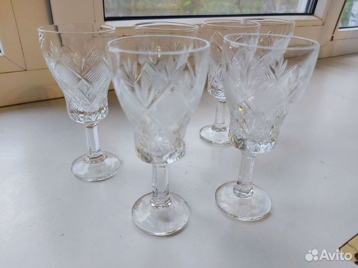 Хрустальные рюмки на ножке СССР