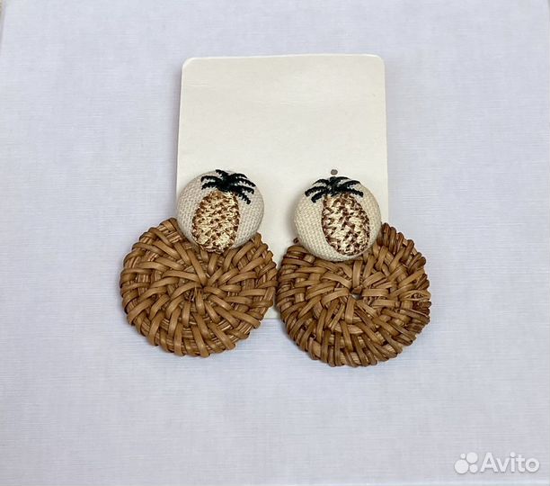 Серьги ананасы для лета