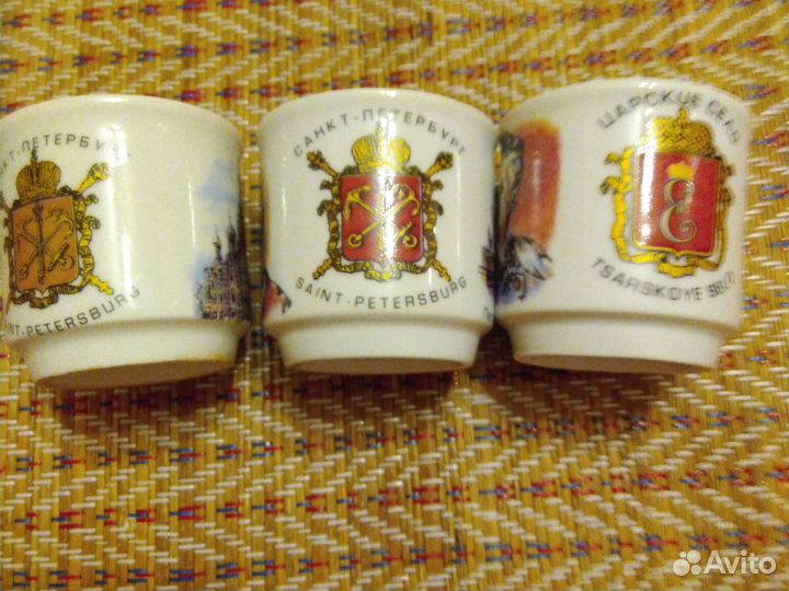 Чашки фарфоровые сувенирные Санкт-Петербург