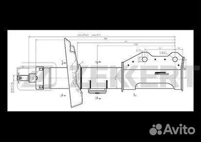 Амортизатор передний слева Opel Astra Zafira