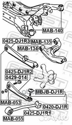 Болт с эксцентриком mitsubishi eclipse DK2/4A