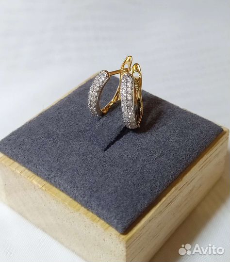 Серьги золото медицинское