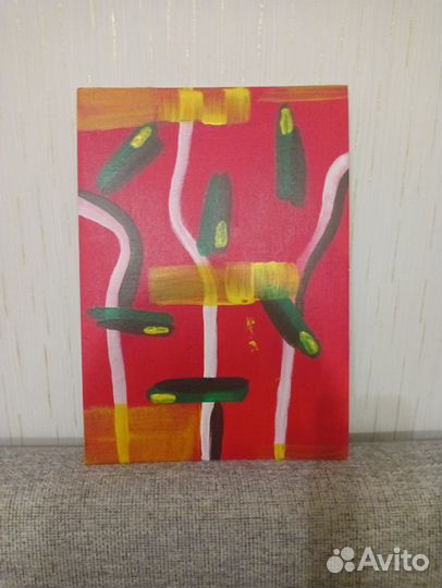 Картина абстракция, акрил