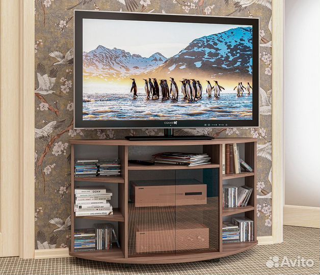 Тумба под телевизор тв-9 со стеклом