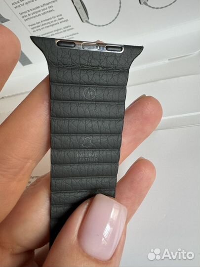 Apple watch Ремешок Leather Loop Black M