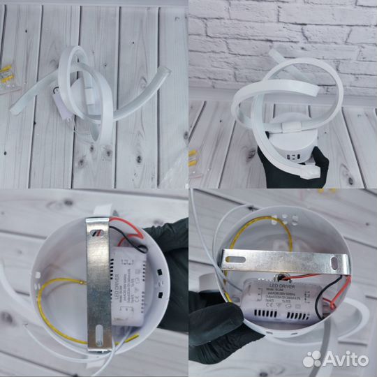 Настенная лампа спиральная зеркало с подсветкой