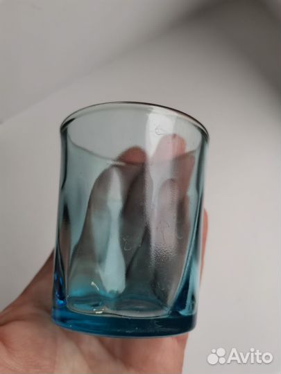 Стопка 90 мл купоросное стекло грани внутри